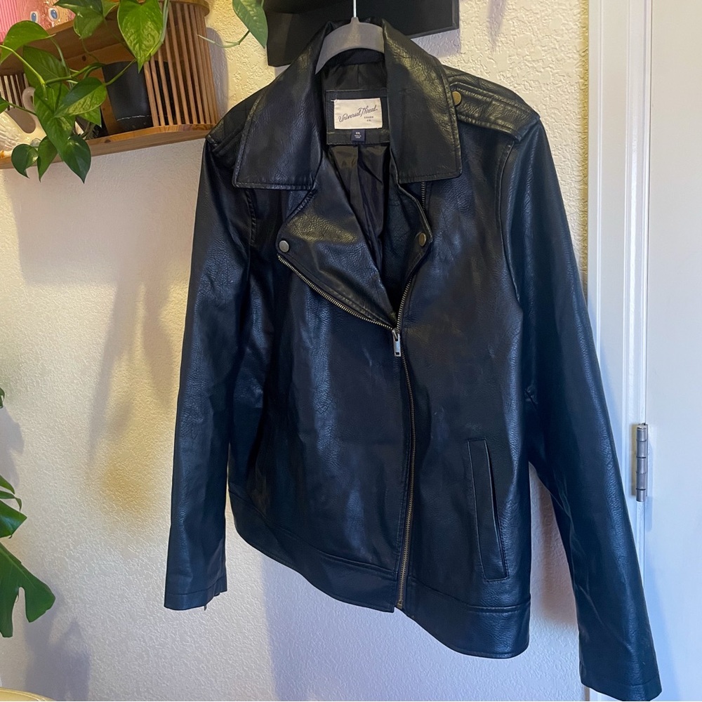 Universal Thread- Black Faux Leather Jacket, XXL
